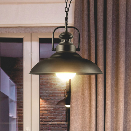 Lampa Wisząca Sufitowa RETRO IL MIO ICELAND 1xE27 Czarna - GOLDLUX (Polux)