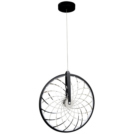 Sufitowa lampa wisząca, LED BICYKL 16W 3000K czarny+chrom