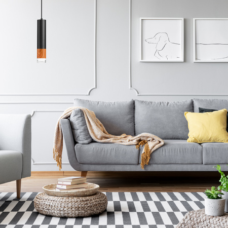 Lampa Wisząca Sufitowa AURELIA E27 Czarna LM-1.152 Lamkur