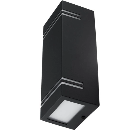 Lampa Ogrodowa Kinkiet Elewacyjny NELA 2xGU10 IP44 Góra Dół Czarna