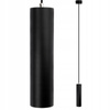 Lampa Wisząca Sufitowa 1xGU10 CIRUS Zwis Tuba Czarna 24cm