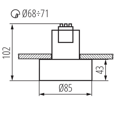 Oprawa Sufitowa Punktowa Spot GU10 Czarna MINI RITI KANLUX