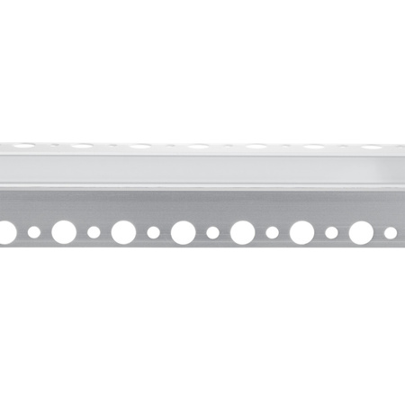 Profil Aluminiowy Podtynkowy Architektoniczny Narożny Typ Z do LED Wpuszczany do Płyt KARTON / GIPS 1m + Mleczny Klosz