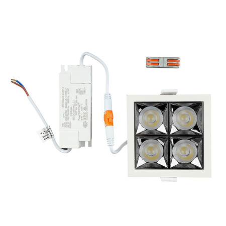 Oprawa LED Podtynkowa Spot 16W 2700K Stała SMD SAMSUNG CHIP Kwadratowa VT-2-16 V-TAC
