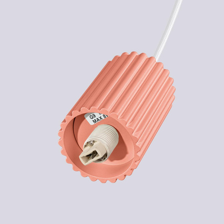 Lampa Wisząca Zwis G9 Okrągła Pomarańczowa Nowoczesna Matowa Halo Sollux