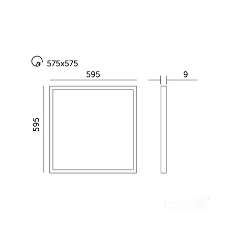 Panel LED Natynkowy 36W 4320lm 4000K 120° Neutralny Kaseton Biały 60x60cm Nelio Kobi