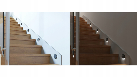 Oprawa Schodowa LED Erinus O 0,8W 4000K Neutralna Czarna KANLUX