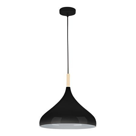 Lampa Sufitowa Oprawa Wisząca Zwis E27 Czarna Brązowa Miko Masterled