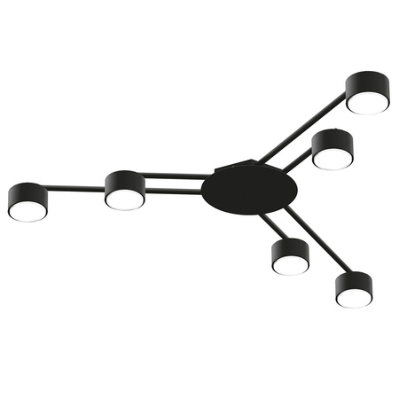 Lampa Sufitowa Żyrandol 6x GX53 LED Czarna Nowoczesna Videx
