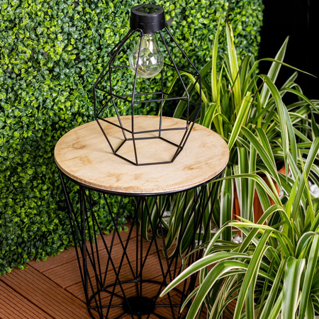 Lampa Solarna LED Zewnętrzna Ogrodowa Stojąca Wisząca Latarenka 3000K IP44 25cm Czujnik Zmierzchu