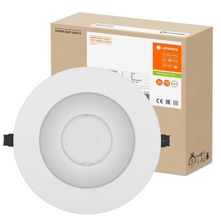 Panel LED Oprawa Podtynkowa Punktowa 14W 1600lm 4000K Neutralna Oczko Spot Biały Downlight Ledvance
