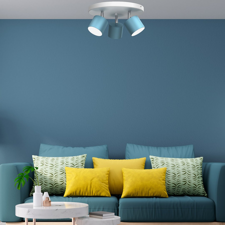Lampa Sufitowa DIXIE Niebieska Biała 3xGX53 Ruchoma Milagro