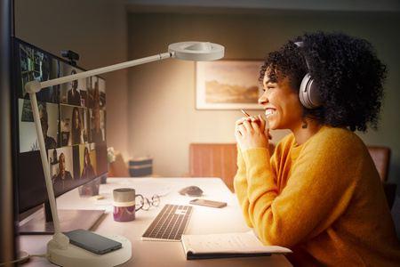 Lampa Stołowa Biurkowa Nocna LED 20W 600lm CCT Ściemnialna Biały SMART+ WiFi Sun@Home Ledvance