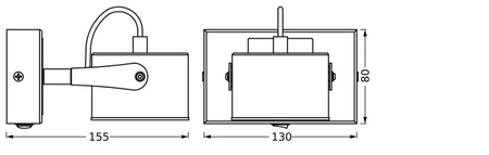 Lampa LED Ścienna Sufitowa Kinkiet Oprawa Natynkowa 5.8W 185lm CCT Dekoracyjna Srebrny Spot Jupiter Ledvance