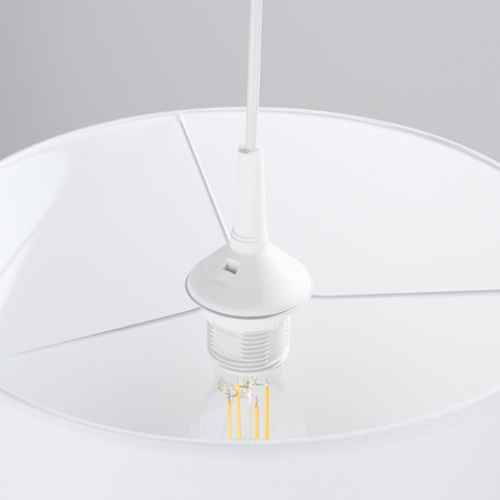 Lampa Sufitowa Wisząca Zwis E27 Żyrandol Owalna Biała Minimalistyczna Nova Sollux