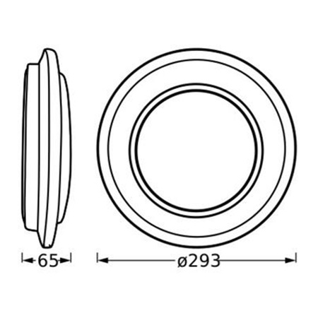Plafon LED Lampa Sufitowa Natynkowa 16W 1000lm 3000K Ciepła Srebrny 29cm Orbis Ledvance