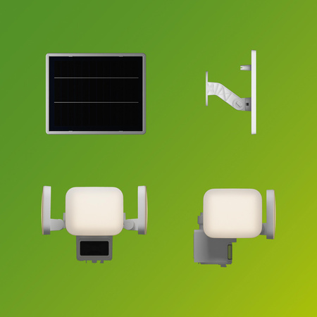 Lampa Solarna Naświetlacz Solarny 24.5W 4000lm 5000K Neutralna IP65 Biały z Czujnikiem Ruchu UltraEfficient Zyren Philips