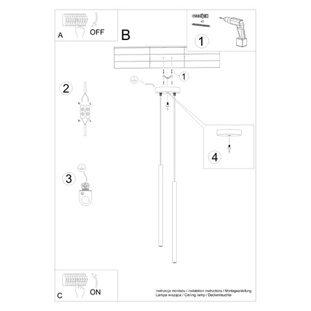 Lampa Wisząca Sufitowa Zwis Tuba Spot 2x G9 Beżowa Pastelo Ocean Green SL.1513 Sollux