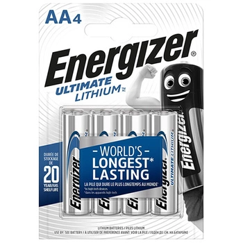 4x Baterie ENERGIZER ULTIMATE LITHIUM AA LR6 1,5V Blister 