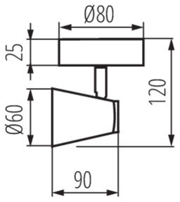 Oprawa lampa sufitowa ENALI GU10 czarna Kanlux