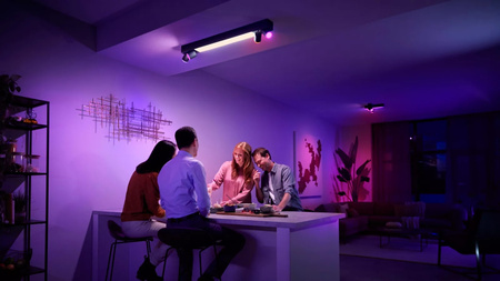 Lampa Sufitowa LED Reflektor 37.6W 2960lm IP20 White and Color Ambiance RGB + TW Czarna Inteligentna SMART Zigbee Bluetooth Centris Philips HUE