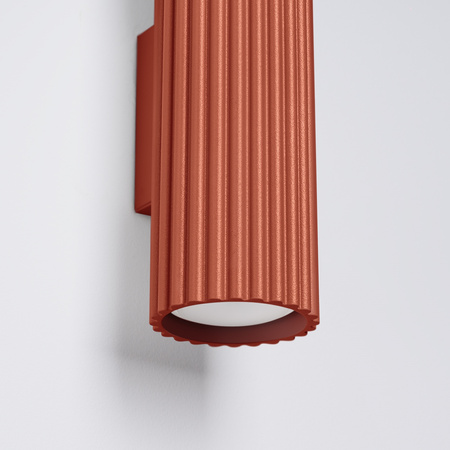 Lampa Ścienna Kinkiet Tuba Spot 2x GU10 Ochra Czerwona Karbon Deep Space SL.1634 Sollux