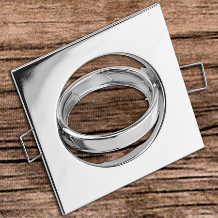 Oprawa Halogenowa Podtynkowa Ruchoma Kwadrat PICTOR Chrom Blacha MR16 GU10 LUMILED