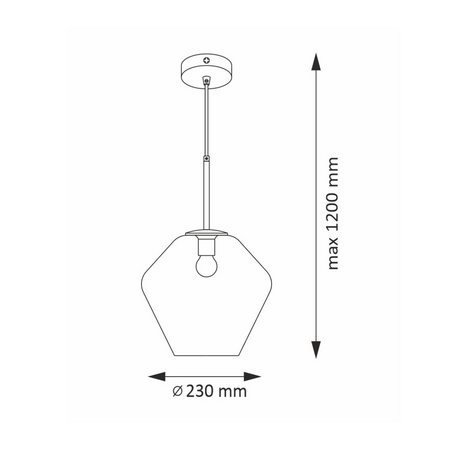 Lampa Sufitowa Wisząca Zwis Dekoracyjna E27 Złota Grea-s Sanico Goldlux