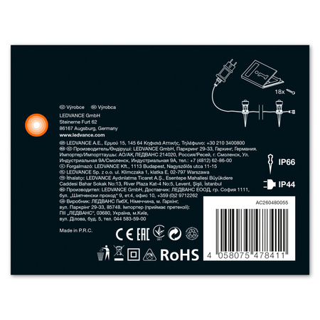 Dekoracyjne Punkty Świetlne LED Ogrodowe 6W 480lm 3000K IP65 Przezroczysty Endura Ledvance