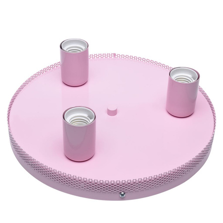 Lampa dziecięca sufitowa fioletowa Żyrandol Serduszka CORAZON 3x E27 Metal i kryształki Milagro