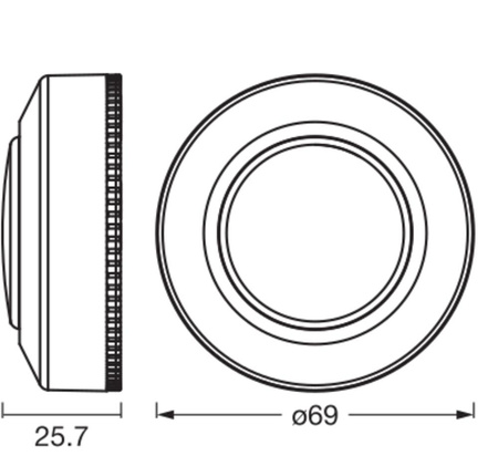 Lampa Podszafkowa LED Oprawa Sufitowa Przenośna 0.68W 40lm 3000K Ciepła Natynkowy Biały 6.9cm Dot-It Ledvance