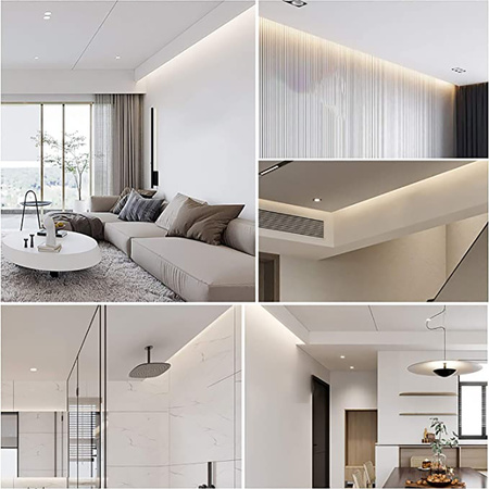 Profil Aluminiowy do LED Biały Narożny 2m z Mroźnym Kloszem i Zaślepkami Ecolight