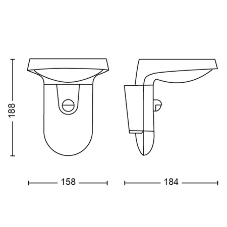 Kinkiet Ogrodowy Lampa Solarna Elewacyjna Zewnętrzna LED 1.2W 250lm 3000K IP44 z Czujnikiem Ruchu i Zmierzchu Antracyt Tyla Ultra Efficient Philips