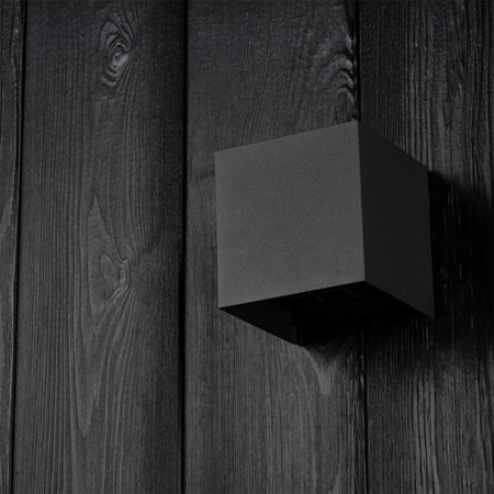 Kinkiet Ogrodowy Elewacyjny LED 2x4W 3000K Regulowany góra dół Czarny RIKO KOBI