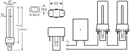 Świetlówka G23 9W 600lm 4000K Neutralna OSRAM Dulux S