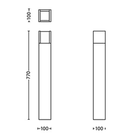 Lampa Ogrodowa Zewnętrzna SŁUPEK 77cm LED 6W 600lm 4000K IP44 Arbour Philips