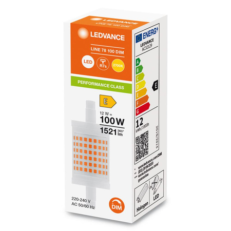 Żarówka LED Żarnik R7s 12W = 100W 1521lm 2700K Ciepła 300° Ściemnialna Ledvance