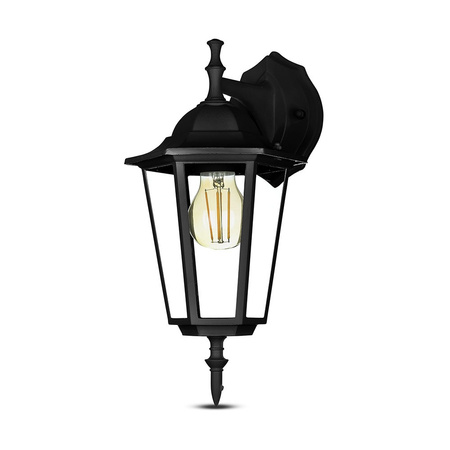 Lampa Ogrodowa Oprawa Elewacyjna Kinkiet E27 Jednostronny Czarny mat VT-750 V-TAC
