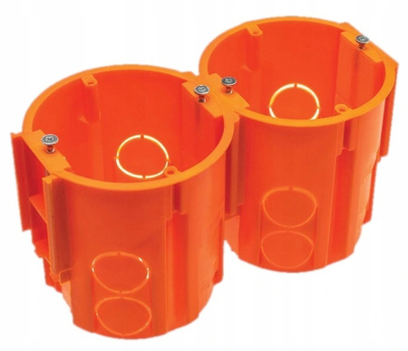 Puszka Instalacyjna Podtynkowa Podwójna Głęboka Elektryczna 1x60 z Wkrętami PAWBOL