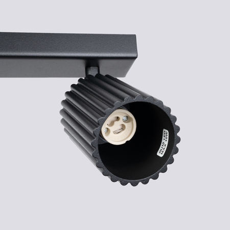 Lampa Sufitowa Reflektor Tuba Spot 4x GU10 Czarna Karbon Deep Space SL.1584 Sollux