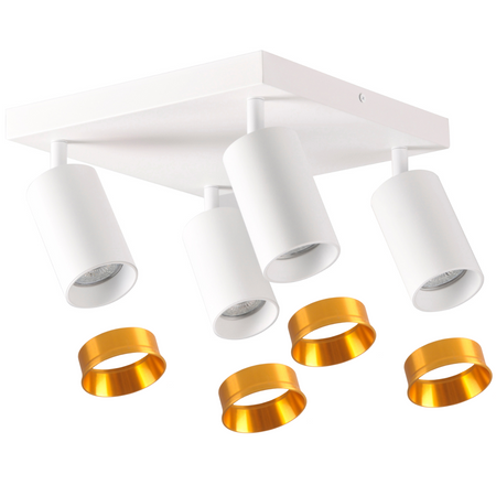 Plafon LED Oprawa Lampa Ścienno-Sufitowa 4 x GU10 MARIBEL Biały GOLDLUX (Polux)