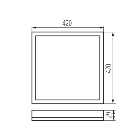 Plafon LED AZPO Lampa sufitowa 22W IP54  Kwadratowy Biały KANLUX