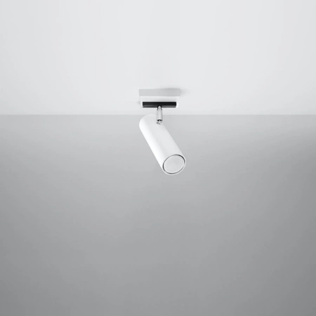 Lampa Sufitowa Oprawa Natynkowa SPOT TUBA Reflektor GU10 Ruchoma Tubularna Biała Nowoczesna Direzione Sollux