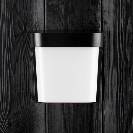 Kinkiet Ogrodowy Elewacyjny Lampa Ścienna E27 CZARNA Kwadratowa CORGI