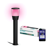 Lampa Ogrodowa Zewnętrzna LED SŁUPEK 50cm 4.8W 320lm 2700-5000K RGB + TW Czarna Okrągła Inteligentna SMART WiFi Bluetooth Aplikacja Elipas WiZ