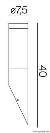 Lampa Ogrodowa Zewnętrzna Elewacyjna KINKIET LED Inox Black ST 021 E27 Su-Ma
