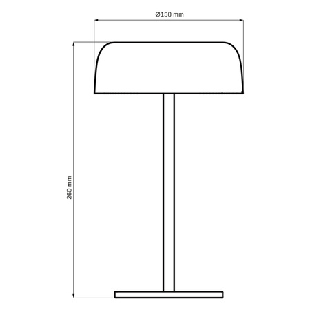 Lampka Stołowa LED Zewnętrzna Dekoracyjna 2W 180lm 2700K Ciepła Czarna IP44 Ściemnialna Trypolis Sanico Goldlux