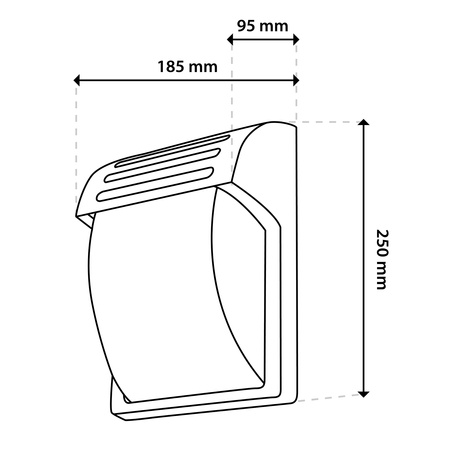 Lampa Ogrodowa Kinkiet Elewacyjny E27 LED 25cm LECOS LUMILED