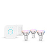 3x Żarówka LED GU10 Reflektor PAR16 4,7W = 50W 345lm 2200-6500K CCT + RGB SMART Inteligentna Bluetooth ZigBee White and Color Ambiance + Mostek Bridge + Regulator Pilot Philips HUE Essential