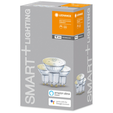 3x Żarówka LED GU10 Reflektor 5W 350lm 2700K Ciepła Ściemnialna SMART+ WiFi Ledvance
